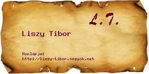 Liszy Tibor névjegykártya